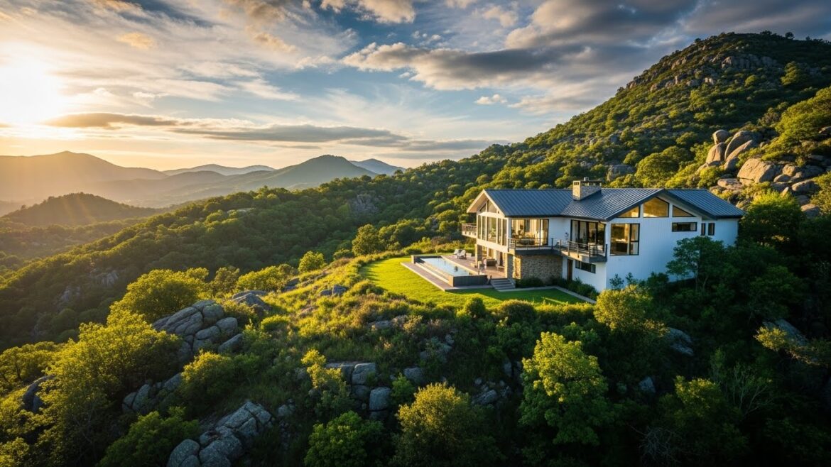 a beautifull view of a house in i hills